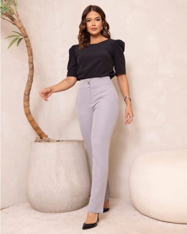 CALÇA ARIELA CR.HI DENSE CINZA - Image 4