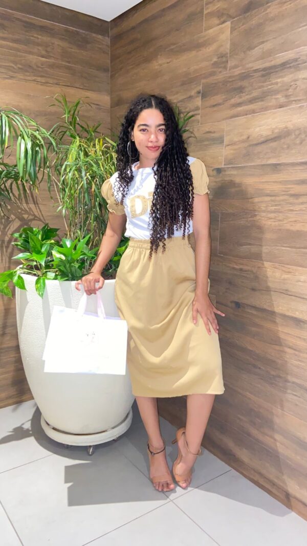 Conjunto Midi Beatriz Amarelo Ballet