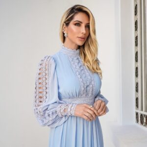 VESTIDO MIDI MADEMOISELLE AZUL