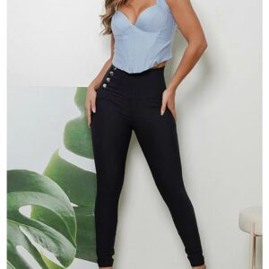 Calça bandagem leg com bolso