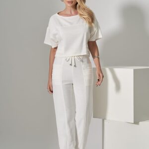 Calça Miss Misses Moletinho Com Bolso Offwhite.