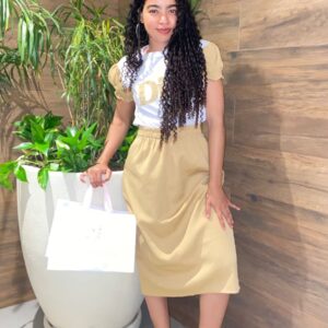 Conjunto Midi Beatriz Amarelo Ballet